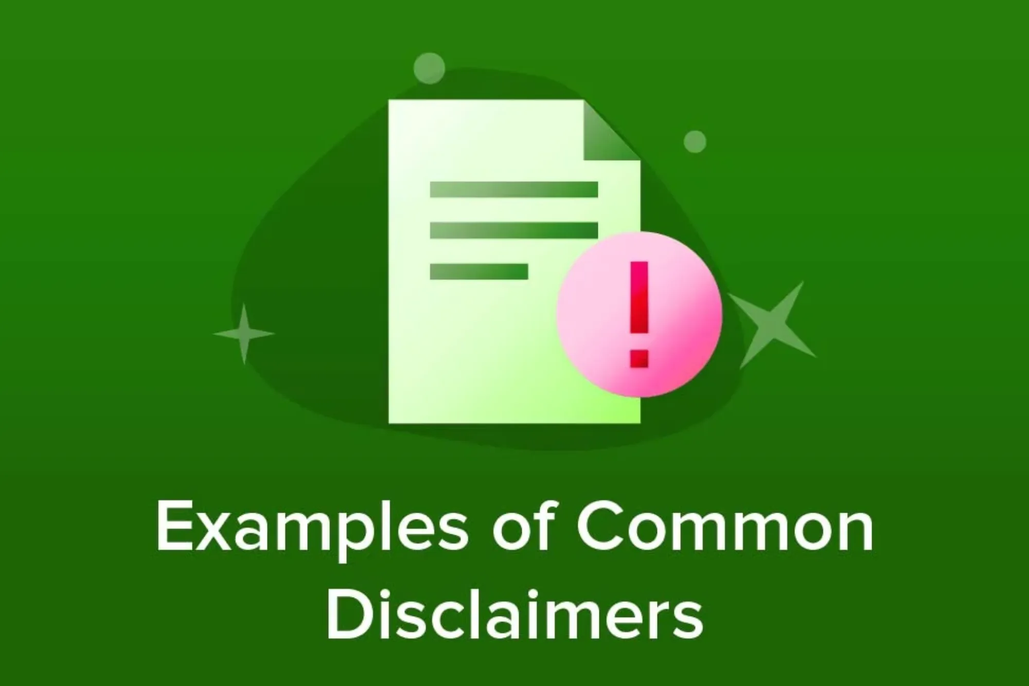 Common Types of Disclaimers